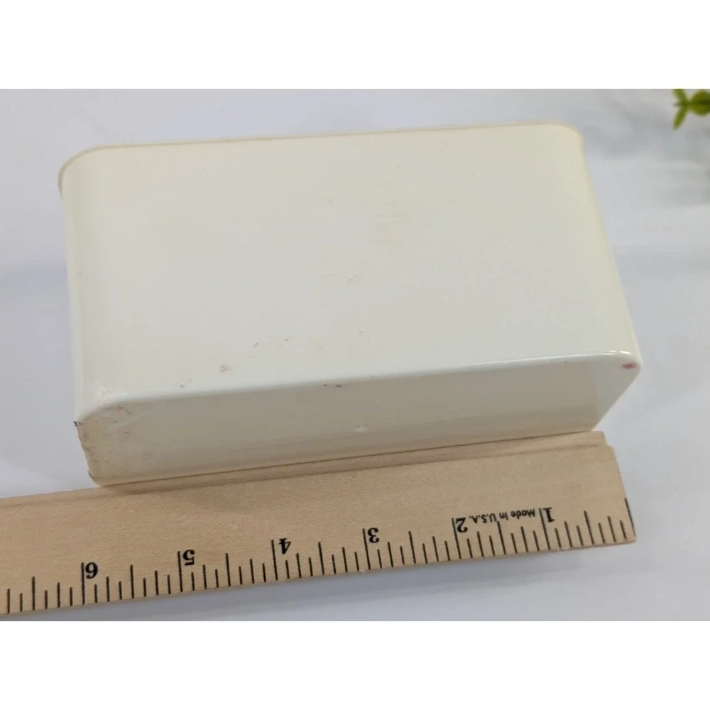 😍Vintage Clinique Comb & Mirror Set Snap Together White 1980s Matching Box Set